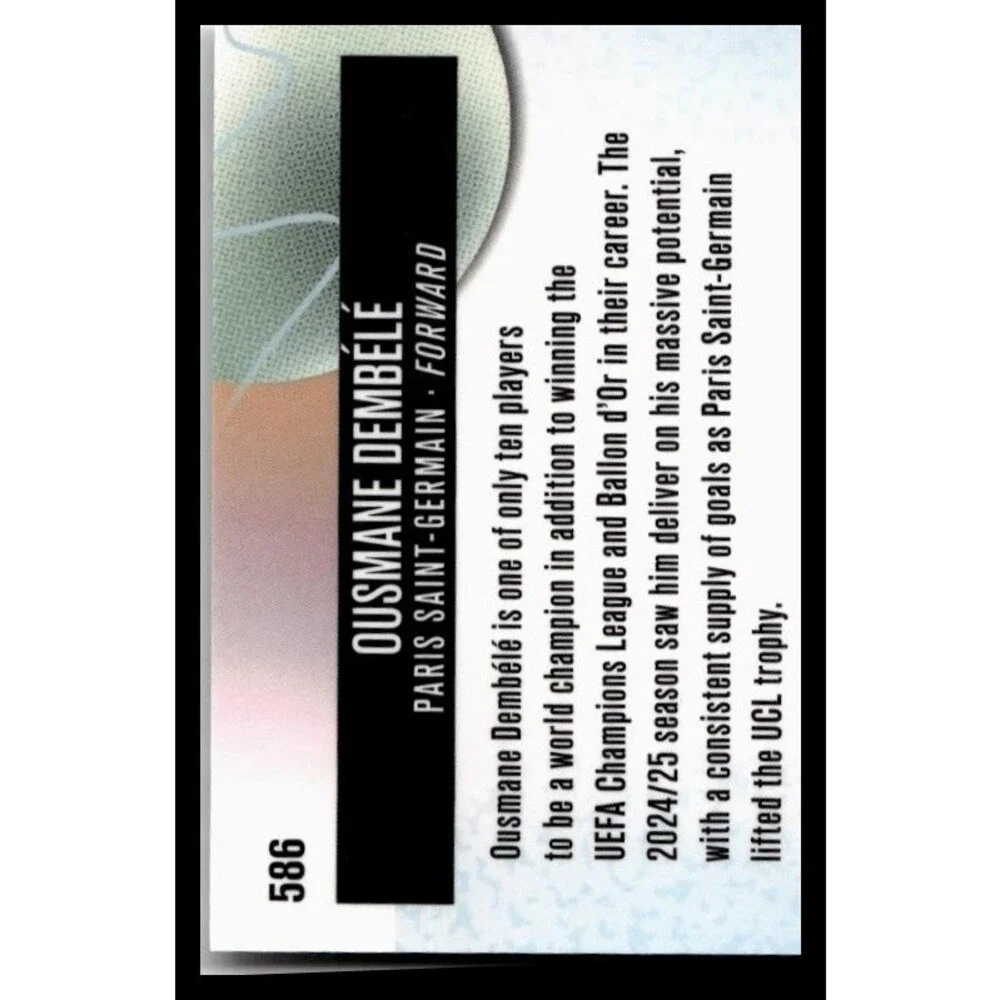 2025-26 Finest UEFA Ousmane Dembélé #586 Checkerboard Refractor